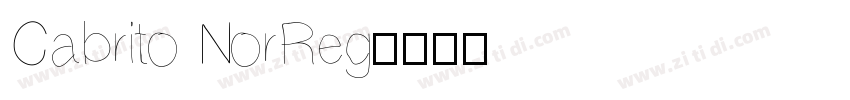 Cabrito NorReg字体转换